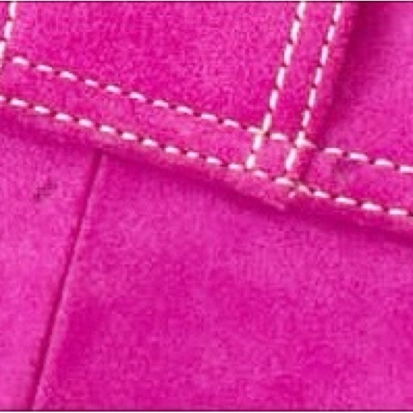 Via Spiga Magenta Suede Leather Shoulder Bag- Dust Bag+Authenticity Card- Y2K - Picture 10 of 10